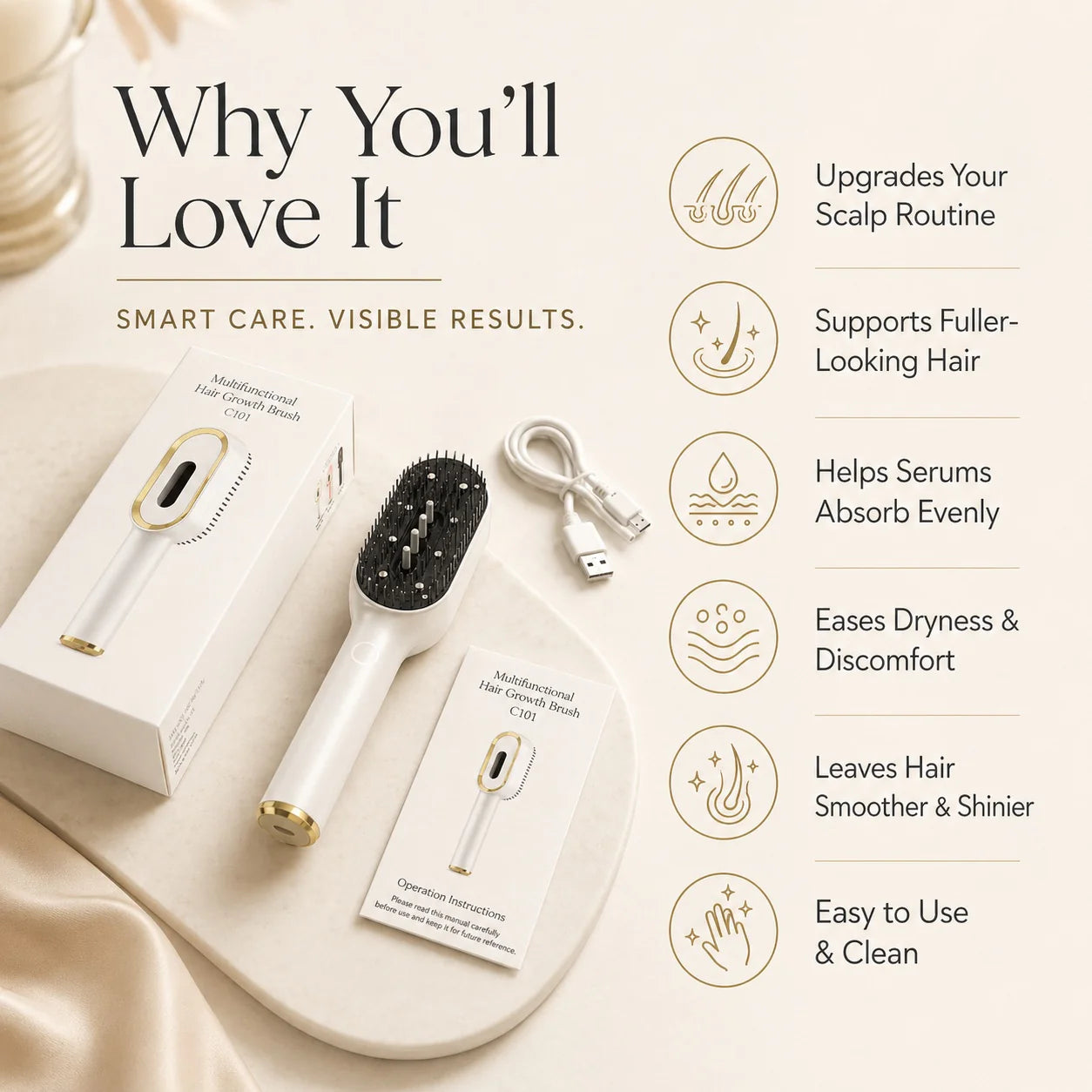 LumaScalp benefits and included accessories